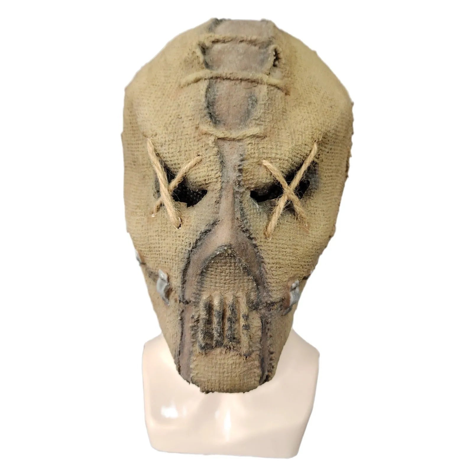 Latex Halloween horror mask with scar skull design measuring 31cm by 25cm for costume events