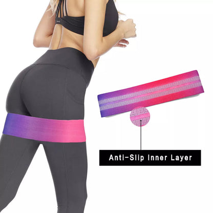 Anti-slip Squat Resistance Band in fixed mix color for fitness and buttocks shaping