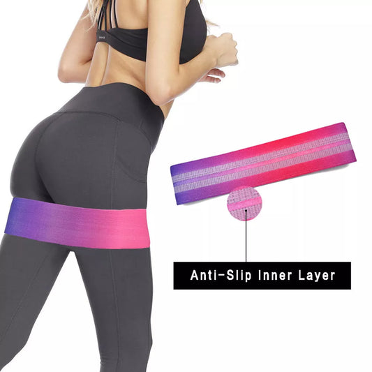 Anti-slip Squat Resistance Band in fixed mix color for fitness and buttocks shaping