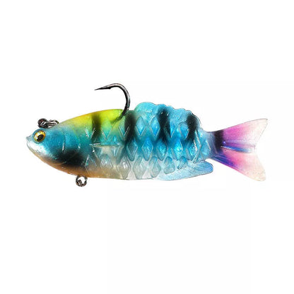 Soft Shad Bait with 3D bionic eye for bass fishing in seven colors