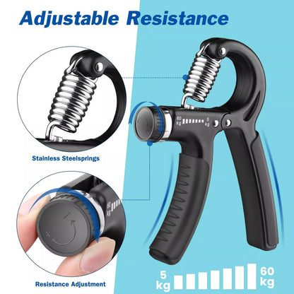 Adjustable Hand-muscle Developer for men with spring grip in various colors