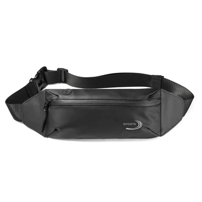 Men's solid colour waterproof waist bag in Derm Oxford polyester, 45cm by 10cm by 3cm dimensions