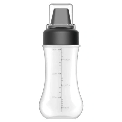 Five-hole Scale Squeezing Sauce Bottle with Lid in elegant black, grey, and Finnish red