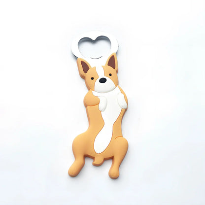 Animal-shaped bottle opener with alloy construction measuring 135mm long by 50mm wide