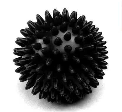 PVC acupressure massage ball with lengthened massage points for deep tissue relief