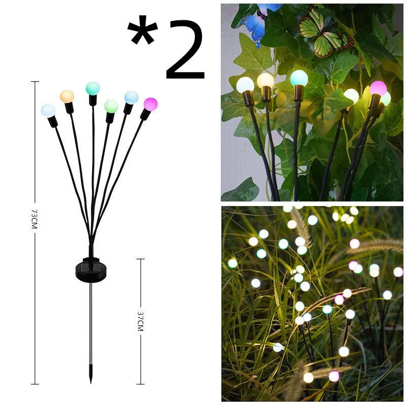 Solar-powered ground plug lawn light with automatic dusk-to-dawn operation and multiple head configurations