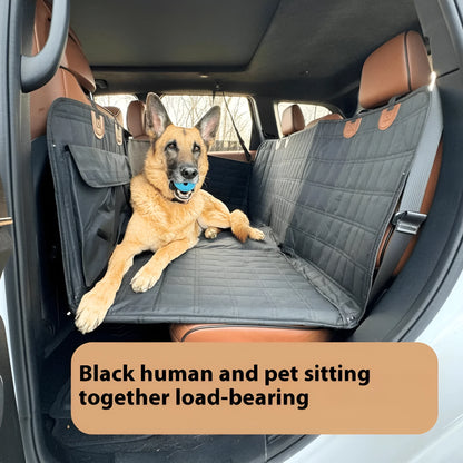 Widened support plate car dog bed rear seat pet pad in gray cationic or black 600D cloth with safety belt