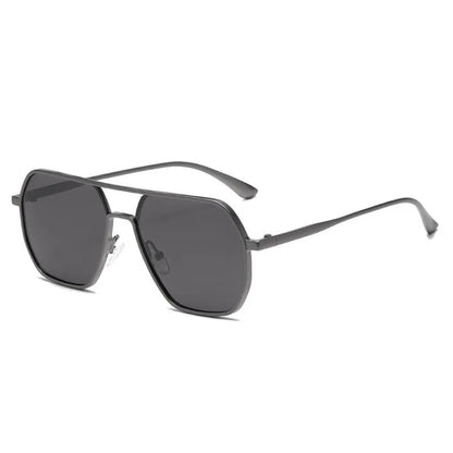 Men's irregular shaped polarized sunglasses with UV protection for driving and outdoor use