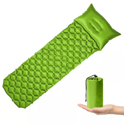 Inflatable Camping Mat with Pillow for outdoor sleeping comfort