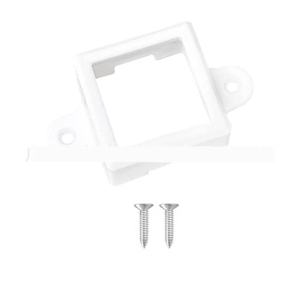 White plastic LED lampshade measuring 1.7cm by 6cm with fixed bracket design