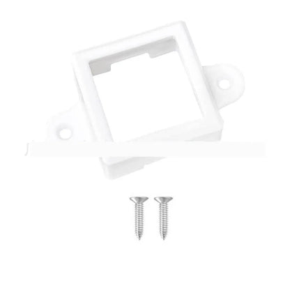 White plastic LED lampshade measuring 1.7cm by 6cm with fixed bracket design