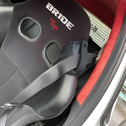 Racing seat belt leather shoulder strap cover with limit buckle for RECARO Bride seats