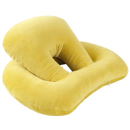 Cozy U-Shaped Neck Pillow with Arm Rest in Various Colors for Relaxing Naps and Travel Support