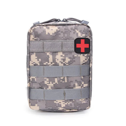 Medical bag tactical vest accessory bag in army green with 15cm x 21cm x 11cm dimensions and Velcro attachment