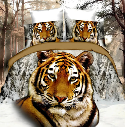 Brushed 3D floral pattern four-piece bedding set with quilt cover, sheets, and pillowcases in blue colour