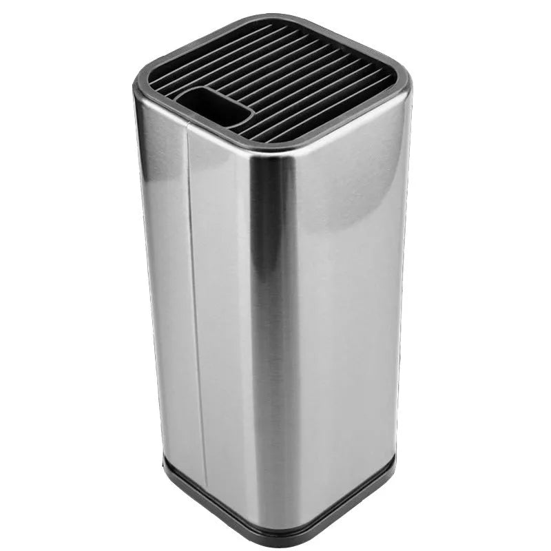 Stainless steel drainable knife and chopping board holder for kitchen organization