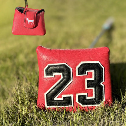 Ram golf club sleeve in red, black, white, or yellow with square putter compartment and PU material