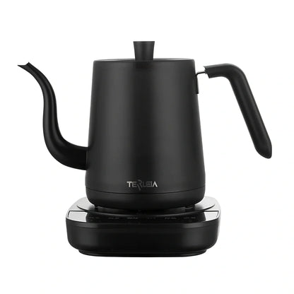 Slender mouth electric kettle with stainless steel body and touch control panel