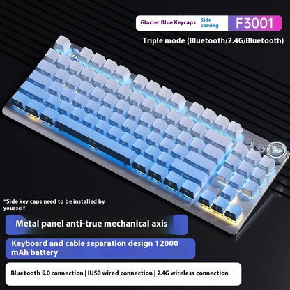 Tarantula wireless mechanical keyboard with side-engraved keycaps on a desk, showing compact 75% layout.
