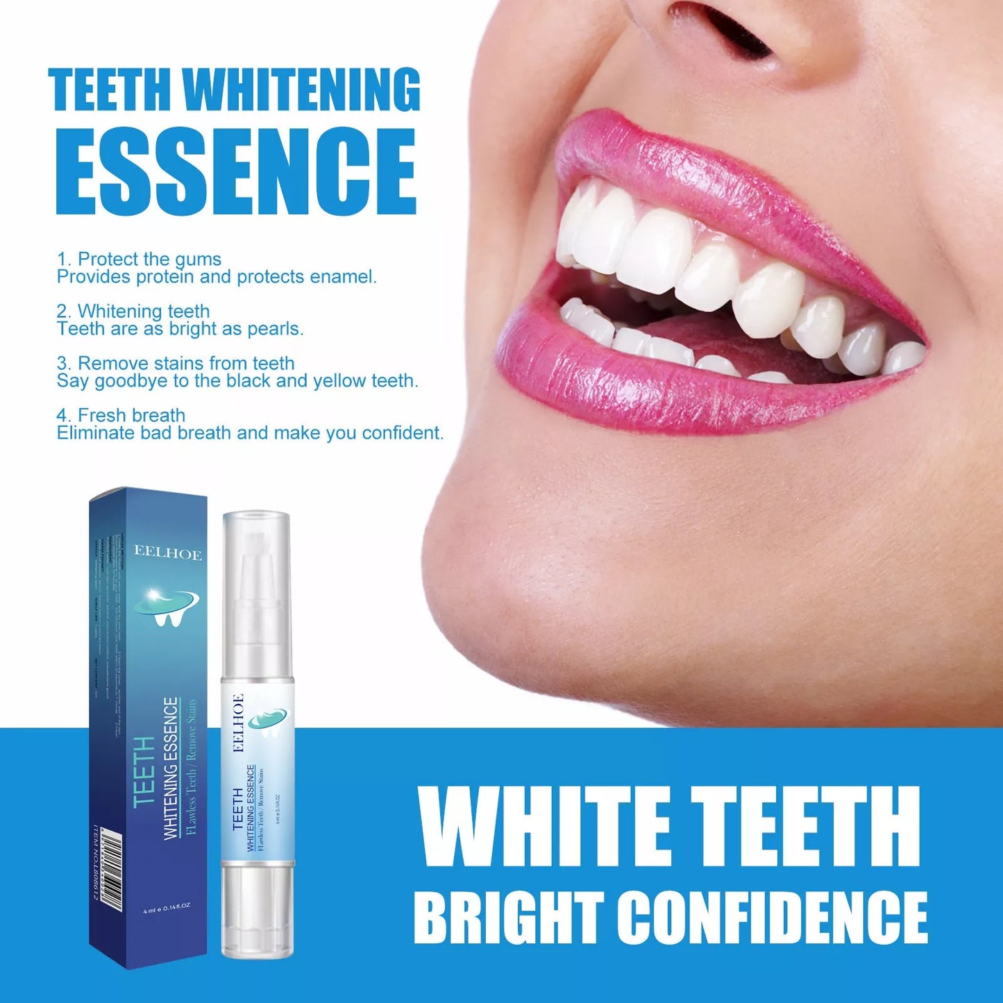 Oral Cleaning Dental Plaque Whitening Pen with natural plant extract for gentle teeth whitening