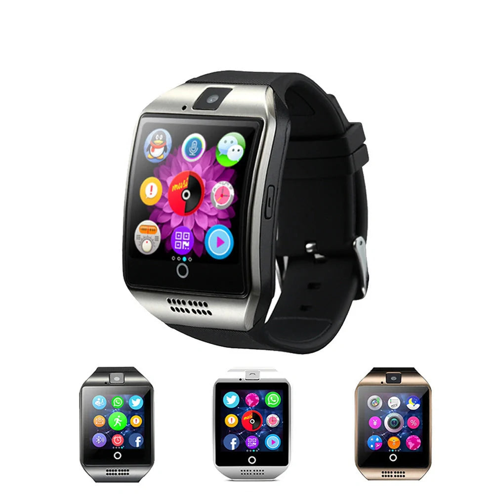Bluetooth smart watch for men with touch screen and camera in multiple colors