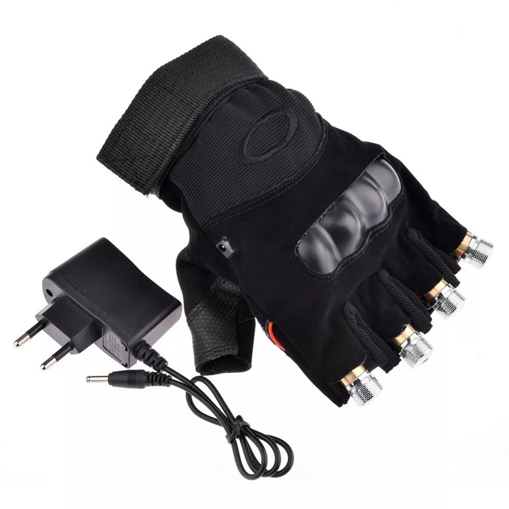 Stage Show Red Green Laser Gloves for dynamic performances with adjustable wrist