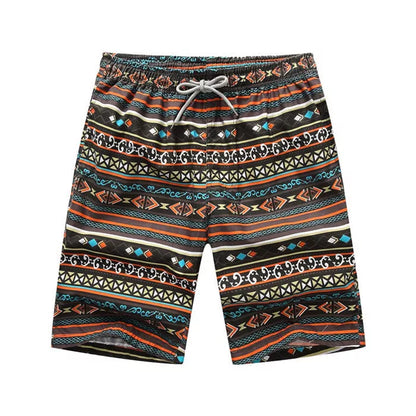 Summer beach casual shorts in various colors and sizes, made from quick-dry polyester fiber