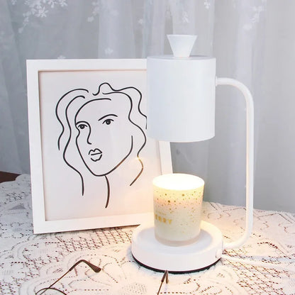 European style aromatherapy melting wax lamp with dimmer switch and metal construction