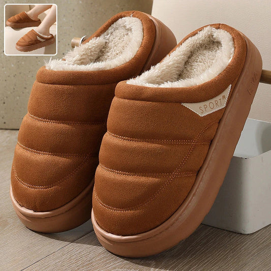 Soft and cozy winter house slippers in a variety of classic colors, featuring plush lining and thick, supportive EVA soles for ultimate indoor comfort and warmth.