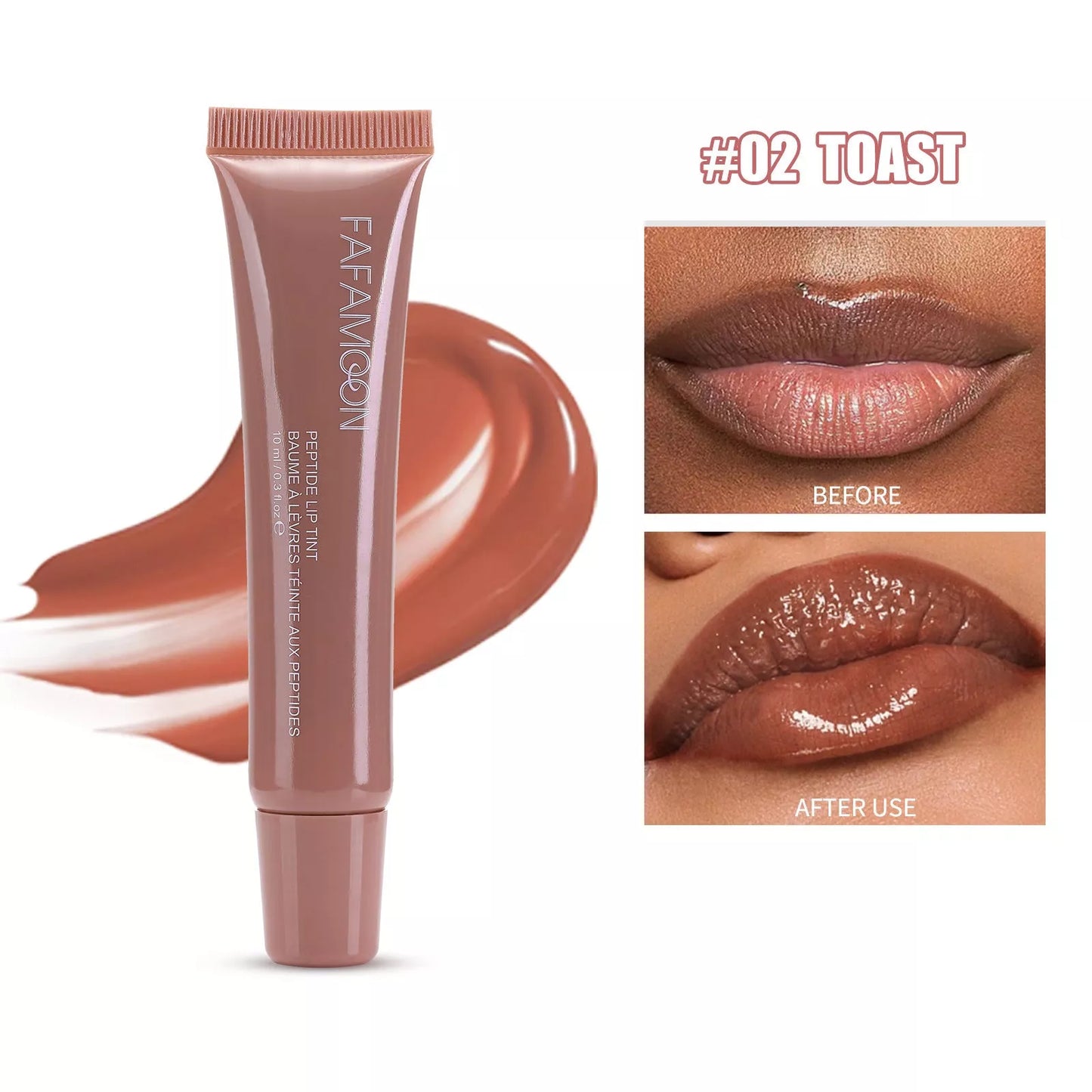 Glossy Lip Glaze in Tea Red - Waterproof, Hydrating Lip Color