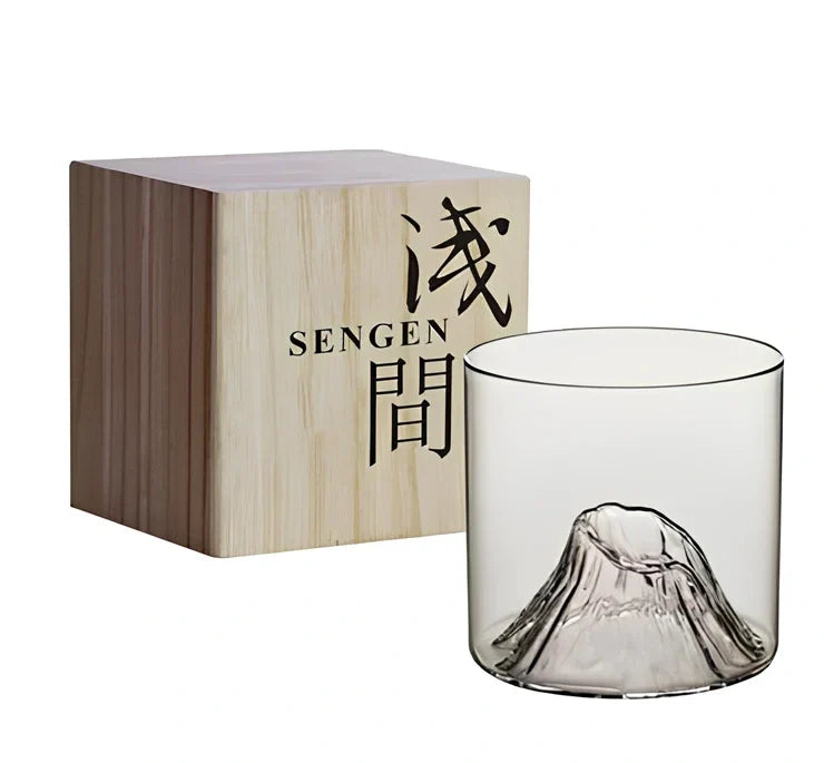 Japanese whiskey glass with 200ml capacity, heat-resistant transparent glass, 73mm height