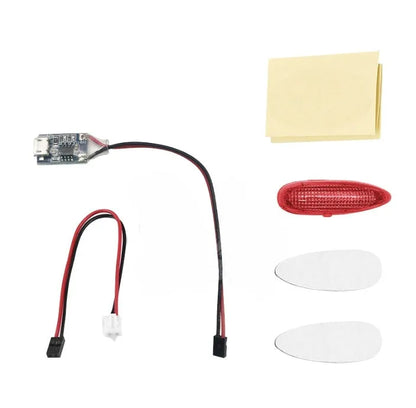 Coloured LED aviation navigation light for RC aircraft with four colour options and flash function
