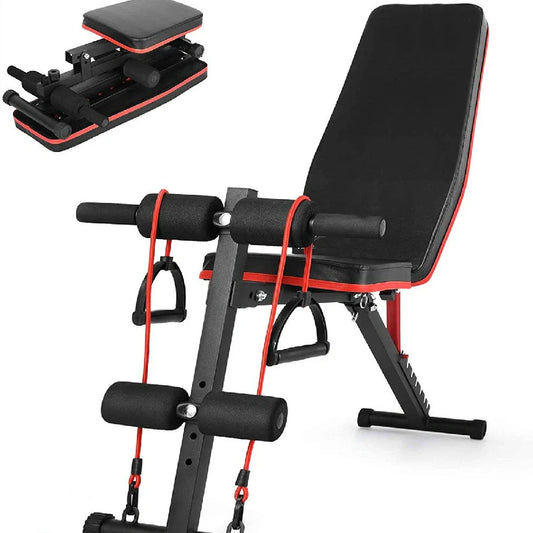 Foldable metal dumbbell bench with 189cm length and 350 catties load capacity for home fitness