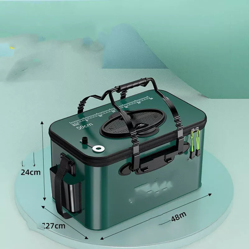 Thickened EVA Fish Protection Bucket with options for oxygen pump and multiple sizes