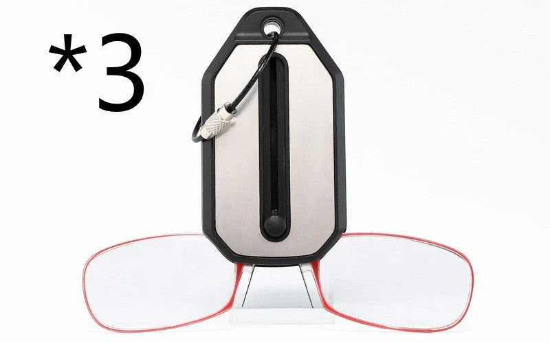 Sleek clip-on reading glasses with polycarbonate lenses for discreet and comfortable magnified vision
