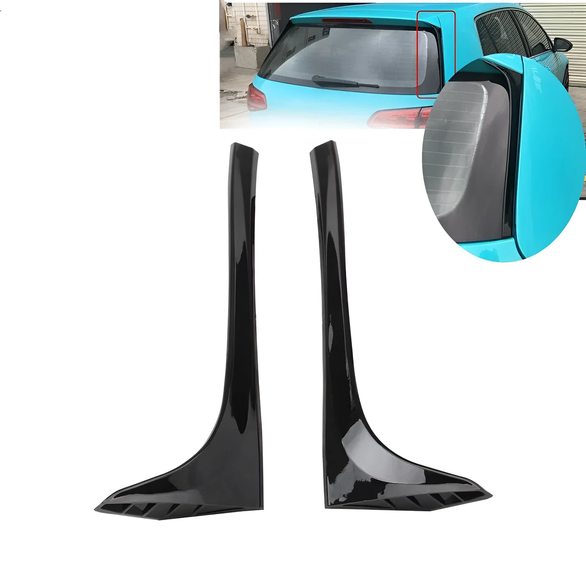 Glossy black ABS plastic rear window spoiler wing for Volkswagen Golf 7 MK7 car