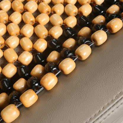 Universal ventilated car seat cushion in beige or black for summer driving comfort
