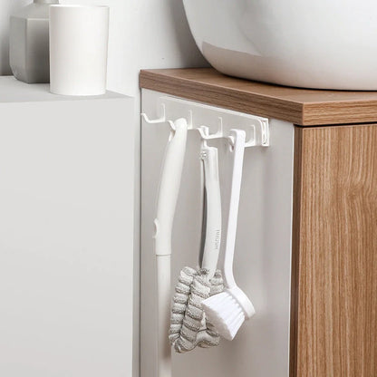 Four-Row Gap Hook for kitchen and bathroom organization, no-drill installation