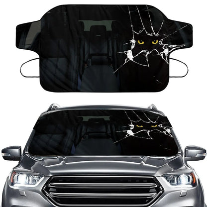Car front gear sunshade cover with aluminium film construction measuring 130 by 70 centimetres