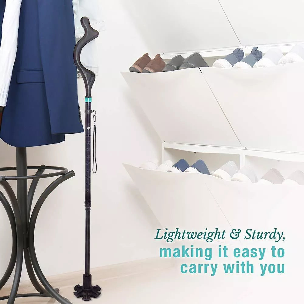 Collapsible Posture Walking Cane with aluminum alloy frame and ergonomic handle