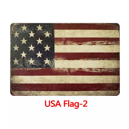 Retro tin painting wall decoration with American nostalgia theme, 30x20cm