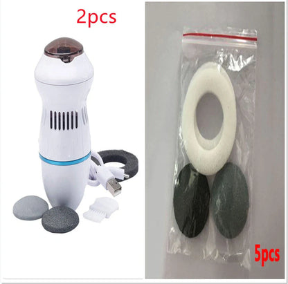 USB Electric Foot File Grinder with diamond grinders for dead skin removal