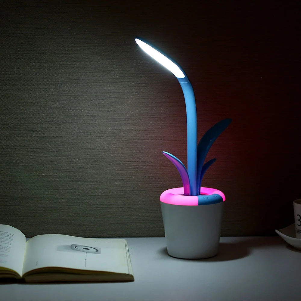 Chic USB-Powered LED Desk Lamp with Adjustable Brightness and Ambient Lighting Modes