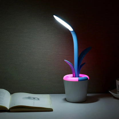 Chic USB-Powered LED Desk Lamp with Adjustable Brightness and Ambient Lighting Modes