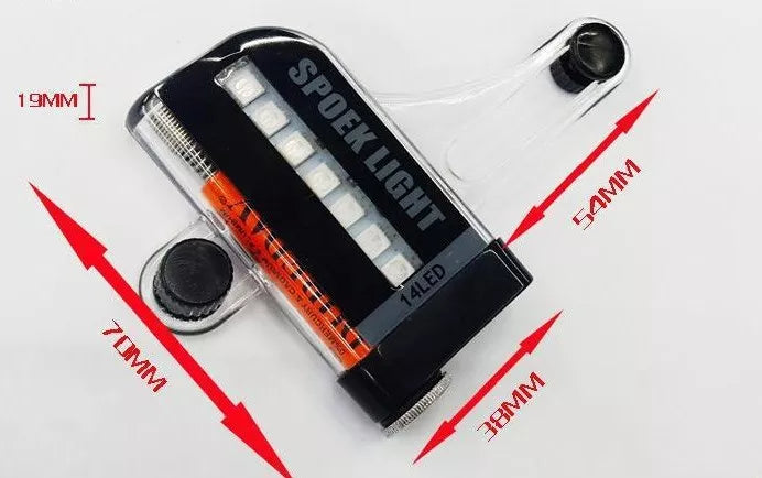 14 LED Motorcycle Bike Light with 32 mode changes for enhanced visibility