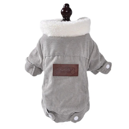 Lambswool-lined dog vest with fleece padding in grey or pink colour, sizes XS to XXL