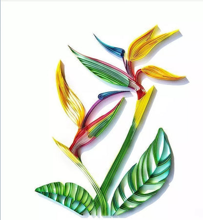 Handmade quilted paper painting set with animal themes and crafting tools