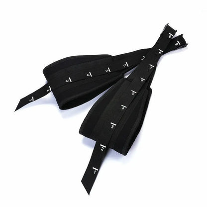 Black cantilever training band pair for pull-up bar and abdominal muscle training, free size, home gym fitness accessory