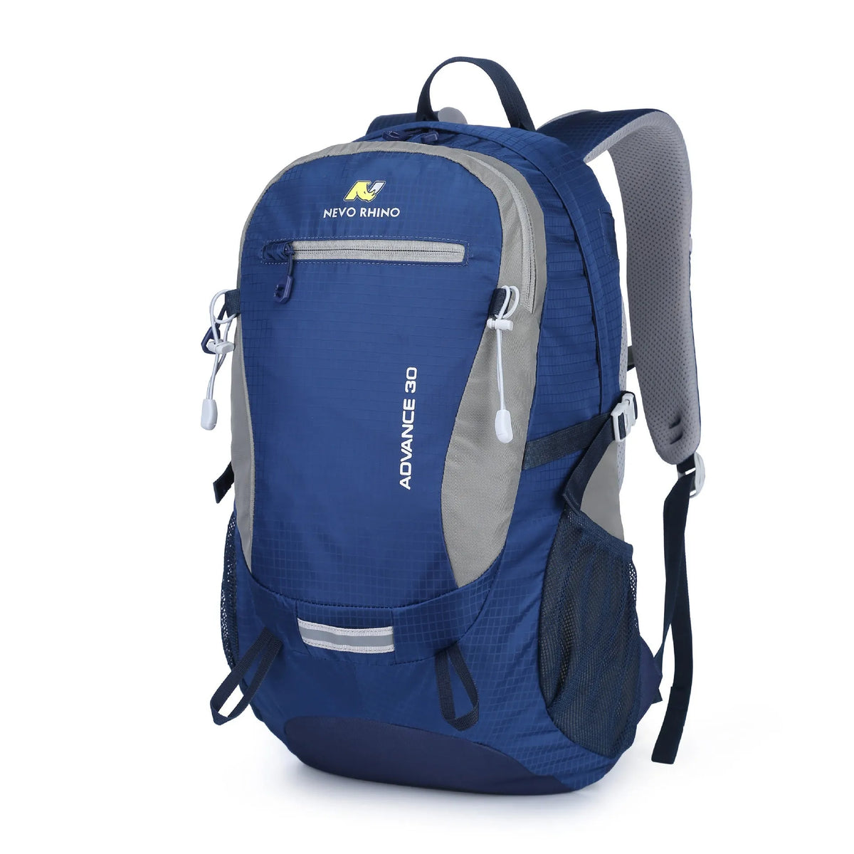 30L nylon outdoor backpack with air pillow straps shown in dark green colour for hiking and travel