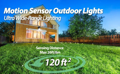 Smart Outdoor Solar Light with Human Sensor illuminating a courtyard at night